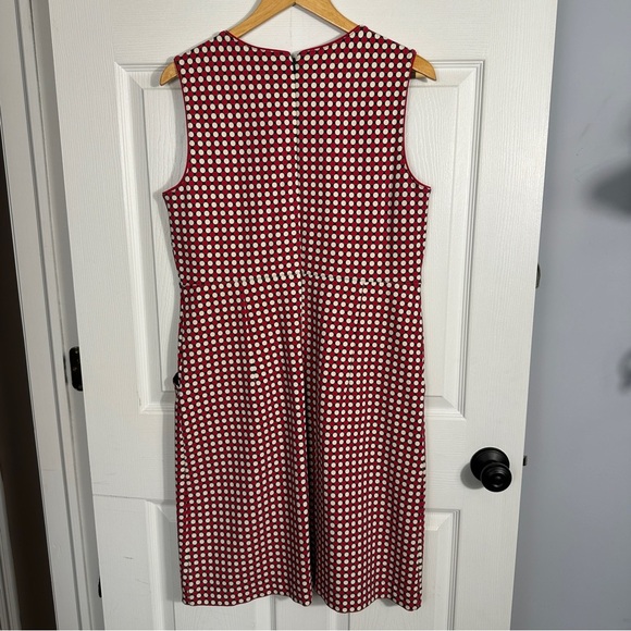 Lands' End size 12 dress, navy w/red & white polka dots, spring, summer, office - Picture 11 of 11